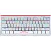 Lama Plus Marvo KG962G WH IT - R, tastiera USA, da gioco, meccanica con cavo (USB), bianca, RGB, interruttori rossi