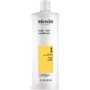 Nioxin Rivitalizzante per capelli naturali fini e leggermente diradati System 1 (Balsamo System 1), 1000 ml