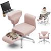 Newtral Freedom-X FB Sedia da ufficio multiposizione con gambe incrociate con tavoletta per computer portatile per la casa e l'ufficio con ruote e supporti Rosa
