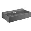 Lineabeta Lavabo da appoggio/sospeso con foro rubinetto 70x42 grigio opaco