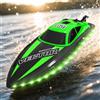 Motoscafo RC con Luci LED Grafica a Contrasto Barca Veloce Telecomandata