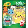 Pokemon Crayola - album da colorare con sticker pokemon, 32 pagine divertenti e 4 fogli di adesivi inclusi, 04-2740