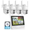 ANRAN 5MP Security Camera System Wireless Per esterni Monitor da 12 pollici a 8 canali