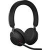 JABRA Cuffia Evolve2 65 MS Stereo Nero con Riduzione Rumore e Bluetooth 5.0