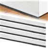 GAOUTO 4 guarnizioni per porte da 100 cm, 4 scope da 100 cm, tagliabili, per porte, antivento e insetti, con spazzola per porte per isolamento termico (bianco)