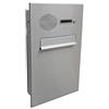 Letterbox24 A-046 Cassetta postale passante dal design in acciaio inox dotata di campanello e citofono (profondità: 10 cm) - LETTERBOX24.de