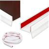 VIQIHEOE Listello da cucina, profilo di tenuta, 5 metri, battiscopa in gomma siliconica, per cucina, 15 mm, 16 mm, 17 mm di spessore, per porte, finestre (bianco)