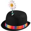 W WIDMANN MILANO Party Fashion Widmann - Cappello da clown, con fiore, bombetta in feltro, cappello, berretto, costume, carnevale, festa a tema