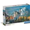 Clementoni - Puzzle 500 Pezzi per Adulti e Ragazzi, Collection, Tema Castello di Neuschwainstein, con Poster Incluso, Compact Box, Idea Regalo Made in Italy, 49x36 cm, 35589