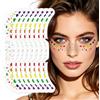 Meleager 8 Fogli Tatuaggi Temporanei Lentiggini, Tatuaggi Scintillanti Pride per Viso, per Festival, Carnevale, Halloween