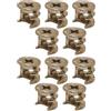 cyclingcolors 10x Dado per giunto eccentrico connettore ricambio per collegamento mobili cassetti armadi scaffali, nichelato senza bordo 15x26mm