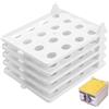 Xoeryoy Cartella per Camicie, Organizer per Camicie impilabile da 5 Confezioni, Cartella in plastica Bianca e Organizer per riporre armadi e cassetti;1
