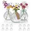 casavetro 12 vasi piccoli fiori vetro 200ml - monofiore stelo lungo matrimonio centrotavola battesimo cresima bomboniere - vasetti decorazione tavolo bomboniere per fiori 200 ml