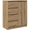 vidaXL Credenza con Cassetti Rovere Artigianale 71x35x84 cm Truciolato, Mobile Contenitore, Mobile credenza, Armadio corridoio, Mobile Buffet