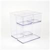 Rotho Loft - Set di 5 contenitori con coperchio, in plastica per alimenti (SAN), senza BPA, trasparente/bianco, 2 x 1,5 l + 2 x 0,5 l + 1 x 2,1 l (21,4 x 21,4 x 23,5 cm)
