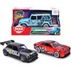 Dickie Toys - Pullback Racer (1 pezzo) - Auto con motore di ritiro per bambini dai 3 anni in su, con pneumatici in gomma e porte apribili, scelta casuale tra 3 auto giocattolo, 15 cm ciascuno