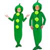 W WIDMANN MILANO Party Fashion - Costume da bambino Pisello | Costume da fagiolo verde per Carnevale e feste a tema