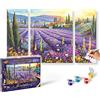Schipper 609260604 Lavanda Campi di Lavanda Triptychon Paint By Numbers Board