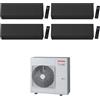Toshiba CONDIZIONATORE TOSHIBA QUADRI SPLIT SHORAI EDGE BLACK 7000+9000+12000+12000 BTU WIFI INVERTER RAS-4M27G3AVG-E A++
