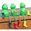 Behogan Rana decorativa da giardino, 3 pezzi, decorazione da giardino, decorazione per esterni, decorazione da giardino, resistente alle intemperie, mini laghetto, rana, animali, statue, per giardino, balcone