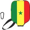 CNTDBU Custodia in neoprene con bandiera del Senegal, con tasca in rete, moschettone per borsa da palestra