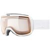 Uvex downhill 2100 pro V - maschera da sci per adulti - categoria di filtro 1-4 - privo di appannamenti - white dl/red-clear - one size