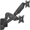 Maclean Supporto a parete per due monitor Maclean, 17-32'', 9 kg max, molla meccanica, MC-988