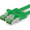 1aTTack.de Cat.7 Cavo di Rete 20m - Verde - 1 Pezzo - Ethernet LAN Cat.7 SFTP Spina RJ45 Cat6a 10 Gbit/s Compatibile con Cat5 Cat6 Cat6a Cat8 per Switch Router Modem Patchpanel