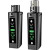 Aveek Trasmittente e Ricevitore XLR Wireless, Adattatore Mic con Abbinamento Automatico,Converte Mic Dinamico con Cavo in Wireless,Portata 80m,Ricaricabile per Mixer,Impianto Audio, Chiesa, Streaming