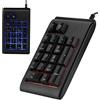 TICFOX Mini tastiera numerica USB, tastiera cablata, 19 tasti, tasti meccanici, funzione illuminazione, nero