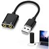 Ouitble Scheda Audio USB Adattatore Audio da USB2.0 a 3,5 Mm, Adattatore Convertitore per Microfono per Cuffie Stereo Esterno USB per Tablet per Laptop per PC