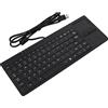 EIMSOAH Tastiera Touchpad USB Cablata 86 Tasti, Tastiera Ultra Sottile, con Porta Hub Touchpad Integrata per Desktop, Laptop, PC, Tablet Ergonomico Nera
