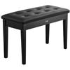 VEVOR Panca per Pianoforte 750 x 355 x 490 mm Sgabello per Libreria per Pianoforte in Legno a Due Tasti con Cuscino Imbottito ad Alta Densità, Scomparto Portaoggetti per Libri di Musica, per Toeletta
