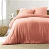 Douceur d'Intérieur, Parure da letto 3 pezzi, 240 x 220 cm, in garza di cotone, 100% cotone, colore: rosa