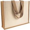 Handle bags Shopper con soffietto in juta e canvas personalizzabile Natural personalizzate o neutre