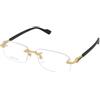 Gucci GG1221O 001 | Occhiali da Vista Graduati | Prova Online | Metallo | Rettangolari | Oro | Adrialenti