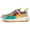 FLOWER MOUNTAIN YAMANO 3 WMN Sneakers in suede nylon floreale light green caraibi zucca