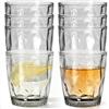 VETOLAKA Set di 8 bicchieri in plastica riutilizzabili: 310 ml, in acrilico, durevoli, in plastica, lavabili in lavastoviglie, per casa e feste (grigio chiaro)