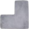 ZVD Tappeti Bagno,Tappeto Bagno Antiscivolo,Tappetino Da Bagno A Forma Di L,Tappetino Angolare Per Doccia, In Morbido Pile Di Corallo, Antiscivolo,Lavabile,Tappeto Bagno Assorbente (Grigio)
