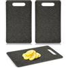 Wanmu Set di 2 taglieri piccoli per cucina, 25,4 x 15,2 cm, in plastica, mini tappetino da taglio, lavabili in lavastoviglie, per campeggio, cibo, frutta, verdura, presa facile
