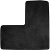 ZVD Tappeti Bagno,Tappeto Bagno Antiscivolo,Tappetino Da Bagno A Forma Di L,Tappetino Angolare Per Doccia, In Morbido Pile Di Corallo, Antiscivolo,Lavabile,Tappeto Bagno Assorbente (Nero)