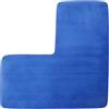 ZVD Tappeti Bagno,Tappeto Bagno Antiscivolo,Tappetino Da Bagno A Forma Di L,Tappetino Angolare Per Doccia, In Morbido Pile Di Corallo, Antiscivolo,Lavabile,Tappeto Bagno Assorbente (Blu)