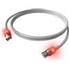 EasyLan Cavo patch EasyLan DualBoot LED RJ45 S/FTP Cat.6A (Classe EA), con connettore saCon, LSOH, grigio, 7,5 m
