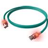 EasyLan Cavo patch EasyLan DualBoot LED RJ45 S/FTP Cat.6A (Classe EA), con connettore saCon, LSOH, turchese, 2 m