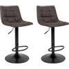 ebuy24 Sgabello da bar Middelfart grigio scuro.