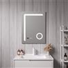 pro.tec Specchio da bagno a LED 'Chambave' con 120 LED Cornice in alluminio 60 x 80 cm Colore argento