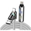 BlitzWolf Blitzwolf BW-HDC6 4-in-1 USB-C/USB-A to USB-C/Lightning cable 1.2m 240W RGB (gray)