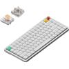 Nuphy Air75 V3 Kabellose Mechanische Tastatur Hot Swappable, 84 gusti 75% ANSI US Layout, Profilo basso personalizzato, LED RGB, Montaggio su guarnizione, Bluetooth/2.4GHz/USB-C, Weiß Blush nano