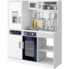 DecHome Cucina Giocattolo Legno con Fornello,Lavello e Accessori Bianco R387WT DecHome