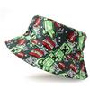 MINECRAFT Cappello da Pescatore Creeper in Nero | Cappello di Protezione Solare Estivo Casual per Adulti Unisex | Abbigliamento Ispirato al Gioco